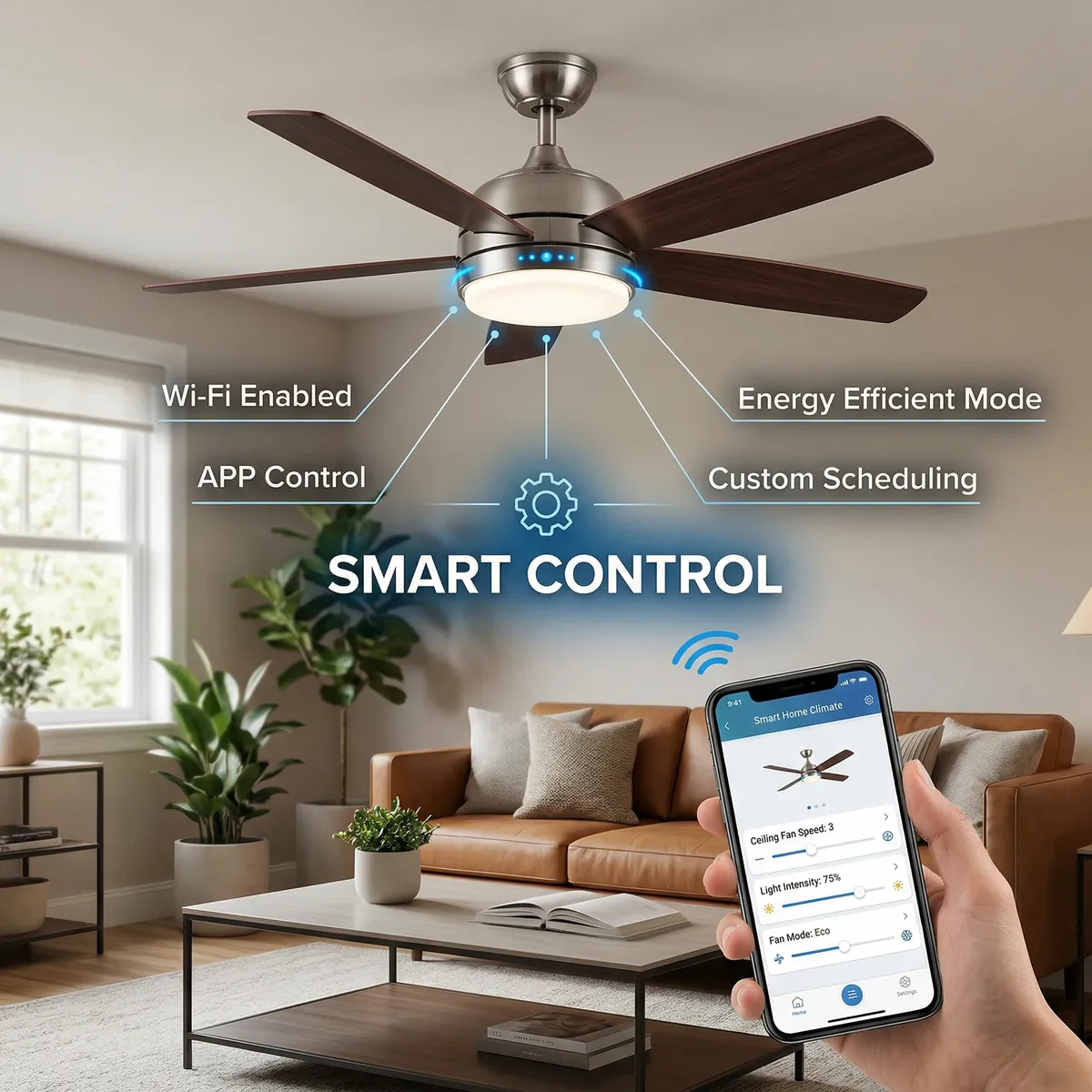 Smart Home ceiling fan