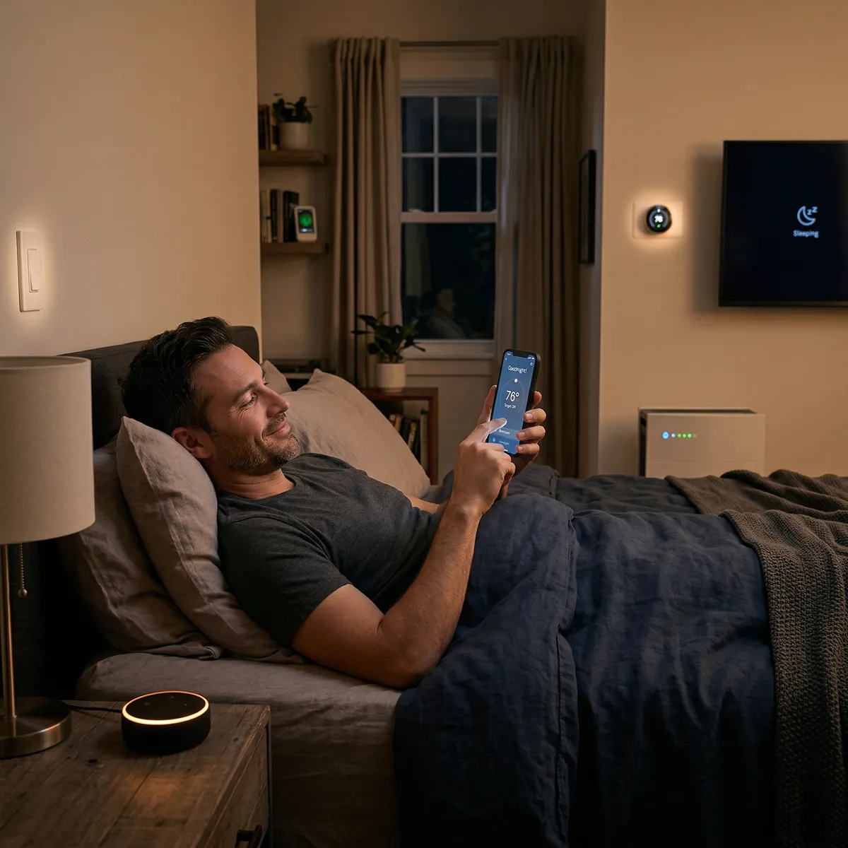 Turning down AC from bed